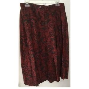 EASTEX Pleated Paisley Skirt Size14